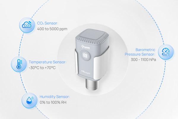 Milesight EM500-CO2 - Capteur de CO2 LoRaWAN 4-en1